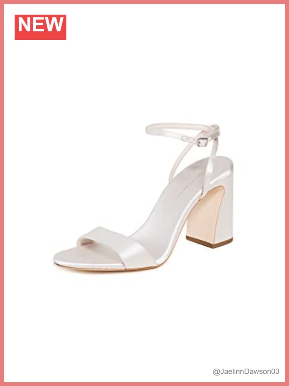 Satin Curve Heel Sandals Ankle Strap Block Heel Women's Shoes